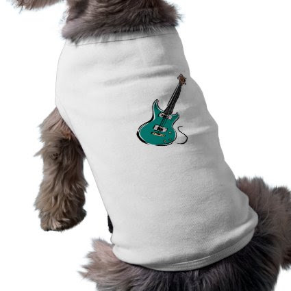 teal electric guitar music graphic.png pet t shirt