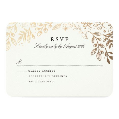 Harvest Flowers RSVP Card