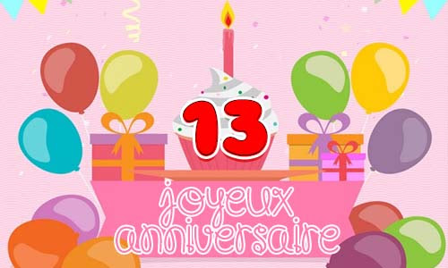 Carte Anniversaire Femme 13 Ans Girly