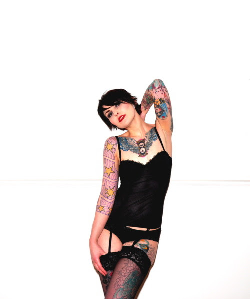 girl with tattoo