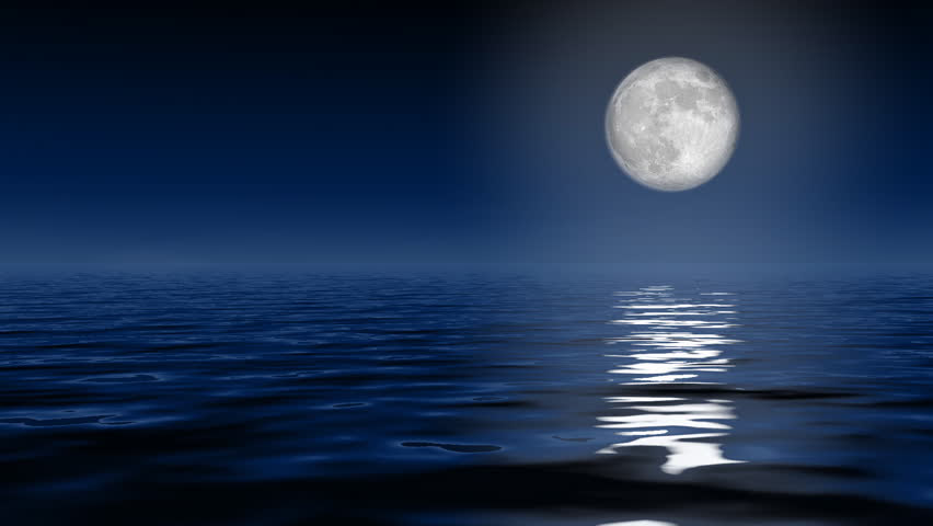 Big Full Moon Over Ocean Stock Footage Video 100 Royalty Free Shutterstock