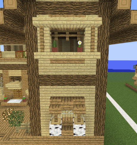 マイクラ 建築初心者でも作れる 木2種類のオシャレな家の作り方を紹介 マイクラモール
