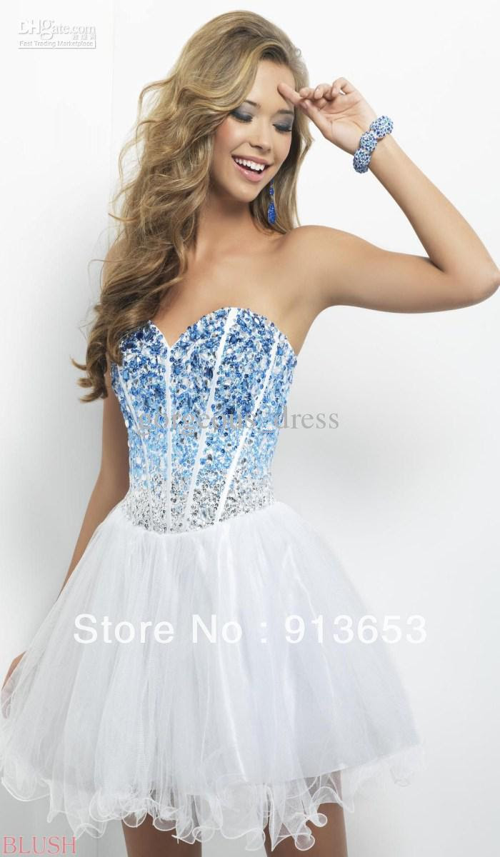 Hot-sale-sweetheart-short-white-prom-dresses-graduation-dresses-corset ...