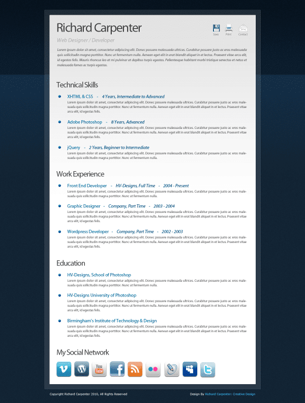 Creative Digital Resume
