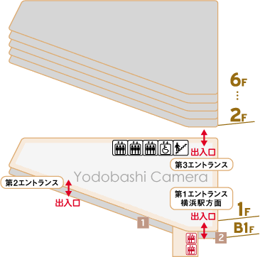 ヨドバシ横浜 フロアガイドb1 6f