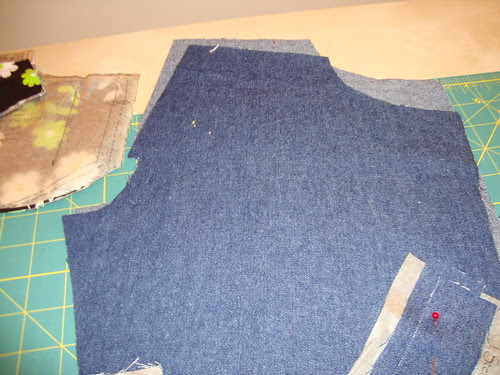 cut out and ready to sew my first jeans!