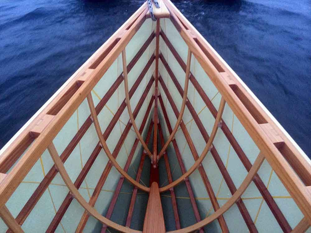 sean hartman’s lashed skin on frame canoe – intheboatshed.net