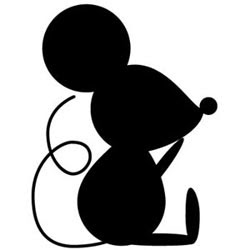 ねずみのシルエット イラスト素材p21