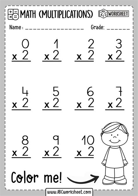  beginning multiplication worksheets with pictures times tables
