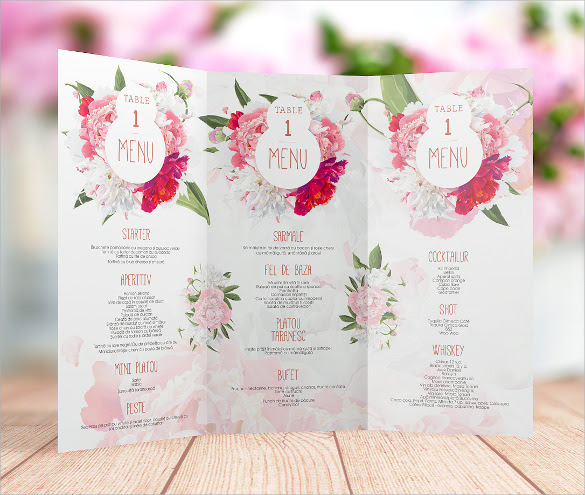 Wedding Menu Template 24+ Download in PDF, PSD, Word ...