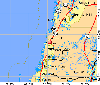 Map Of Hudson Florida Florida Map 2018: Hudson Beach Florida Map