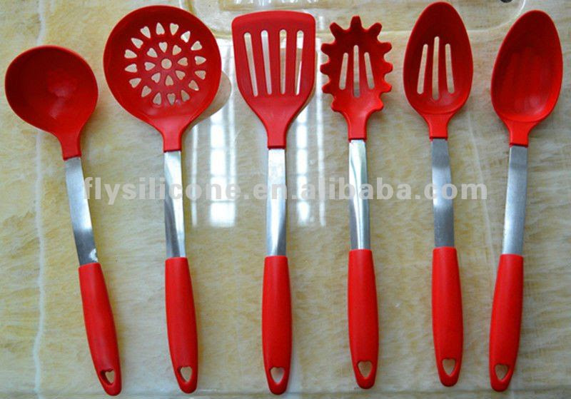 Set Of 6 Colorful Different Cooking Silicone Kitchen Tools
