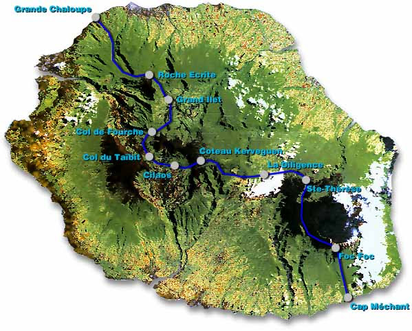 Randonnee A La Reunion Carte Complete Des Randonnees