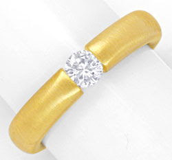 Originalfoto DIAMANTSPANNRING 18K GELBGOLD 0,29 LUPENREIN LUXUS! NEU