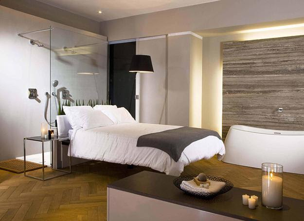 30 All in One Bedroom and Bathroom Design Ideas for Space Saving