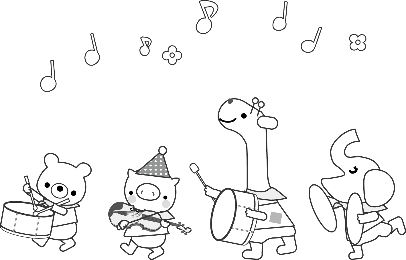 音楽隊 音楽会のイラスト 無料イラスト素材