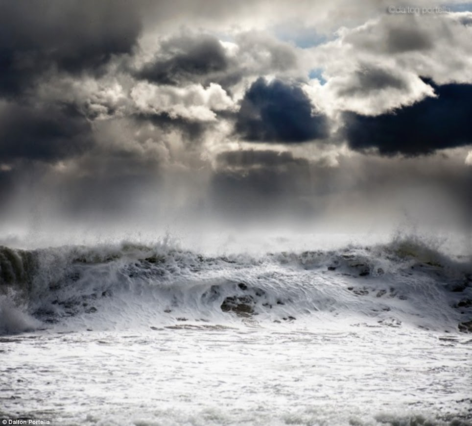 'With my art, I capture essence': Photographer Dalton Portella captured the ocean frothing and churning during a violent thunderstorm