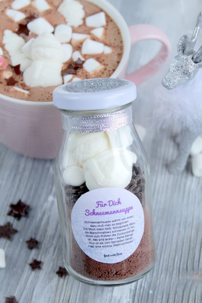 Snowman Soup Mit Etikettvorlage