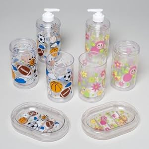 Amazon.com - BATH ACCESSORIES KIDS PRINT 4ASST STYLES GIRL OR BOY ...