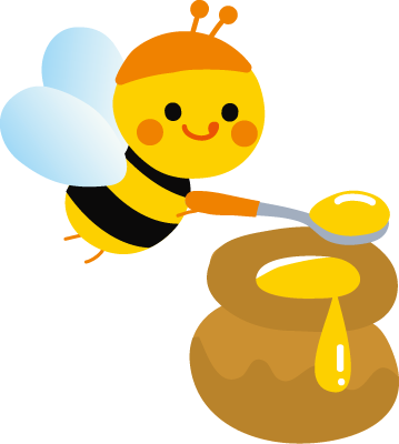 かわいいミツバチのイラスト 無料イラストフリー素材