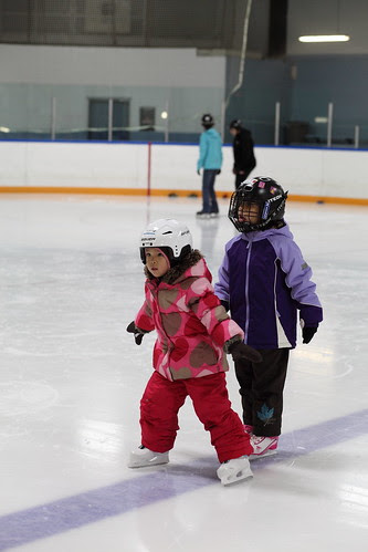 first skating lesson - brewer arena