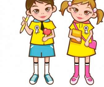 Lucu Kartun Berwarna warni Anak Laki laki Dan Perempuan Lucu Kartun Berwarna warni Anak Laki laki Dan Perempuan