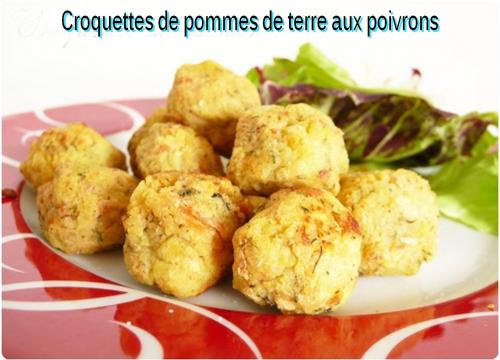 Croquettes de pommes de terre aux poivrons