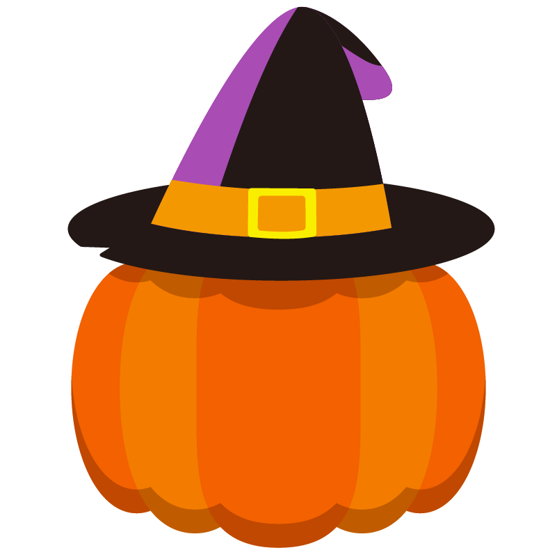 商用フリーイラスト 無料 10月 ハロウィンかぼちゃ ランタン 帽子2 Halloween 商用ok フリー素材集 ナイスなイラスト