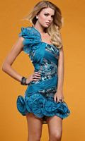 BG Haute Lace Short Prom Dress with Flower and Ruffles E22105 image