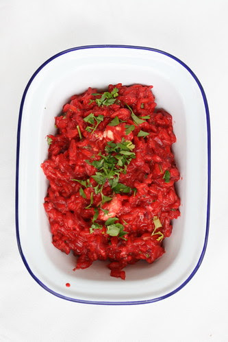 Beetroot and blue cheese risotto / Peedirisoto sinihallitusjuusturisoto