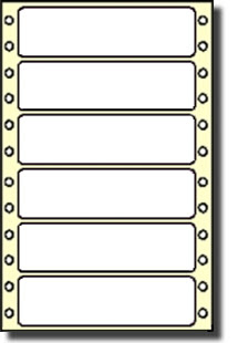5,000 Compulabel® 110654 White Pin Feed Dot Matrix Continuous Form Label 3-1/2 x 15/16 One ...