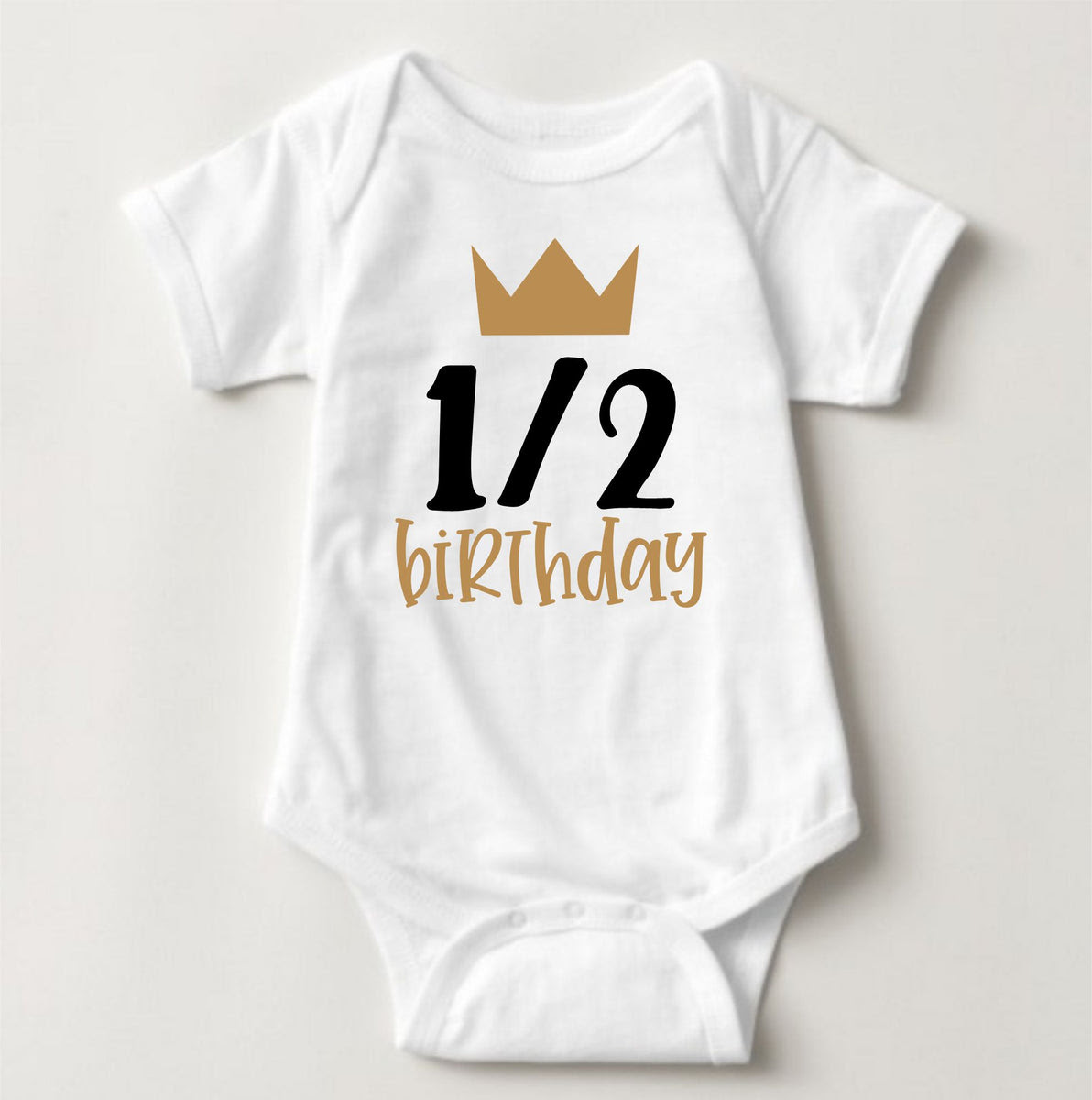 Baby 1 2 Birthday Onesies 1 2 Birthday Prince Crown Mystylemyclothing