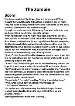  the zombie a reading comprehension experience by mr dub tpt