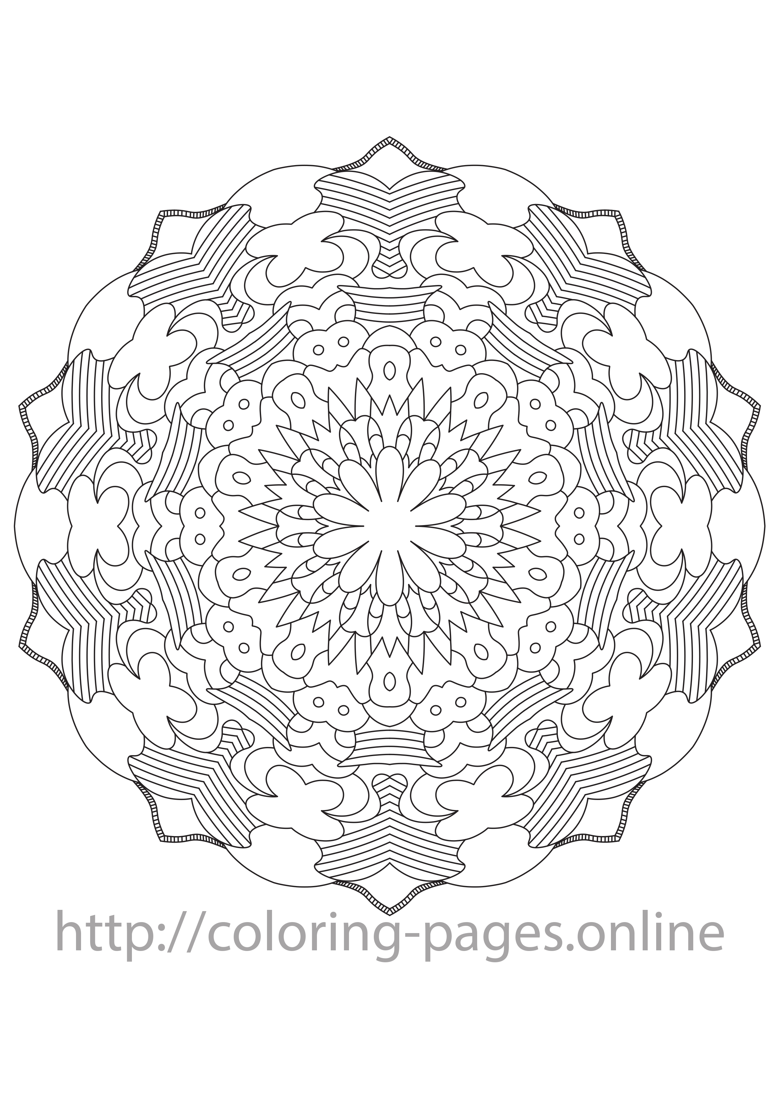 Download Complex line mandala coloring page - coloring for adults