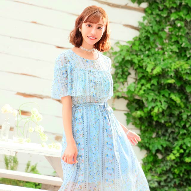 明日花キララ着用 Airy Floral One Piece エアリーフローラルワンピース Whip Bunny の通販はdazzystore デイジーストア 3c7g050