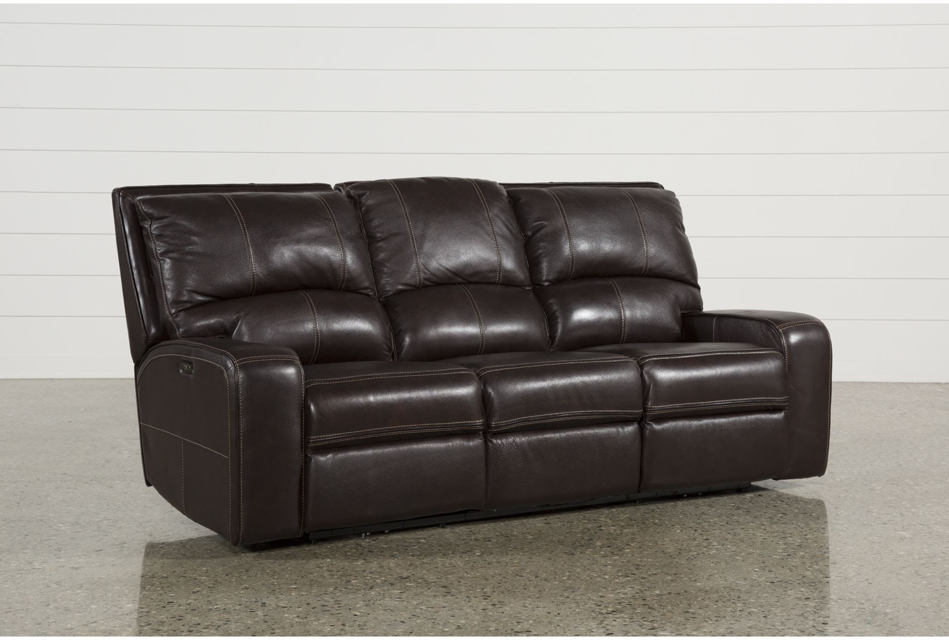 Thad Dual Power Reclining Sofa Living Spaces