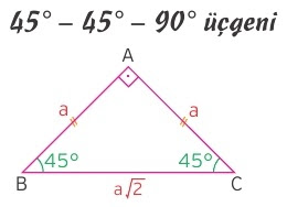 45 45 90 Ucgeni Matematikce
