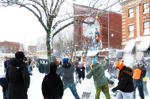 Union Square Snow Day, Somerville MA