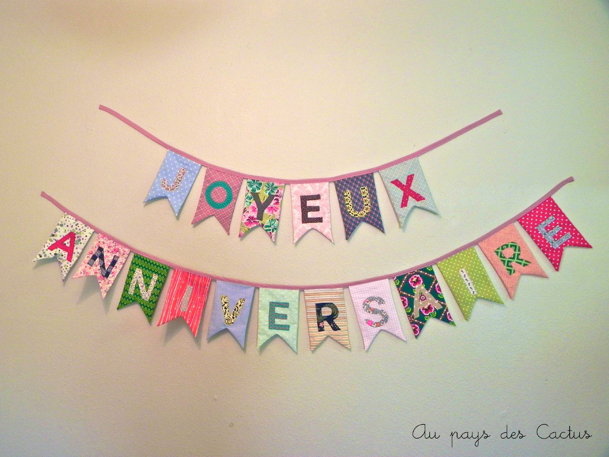 Guirlande Fanions Joyeux Anniversaire Au Pays Des Cactus