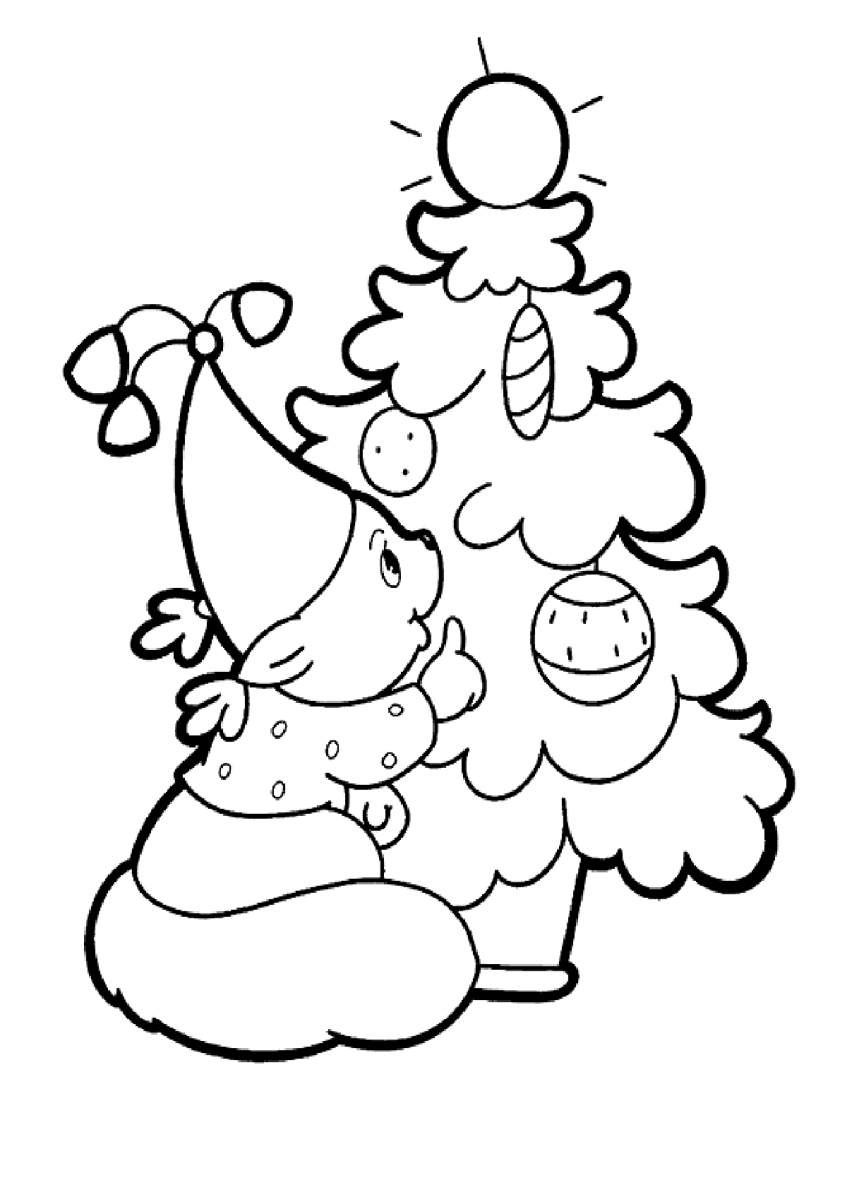 Download Christmas Tree Coloring Pages for childrens printable for free