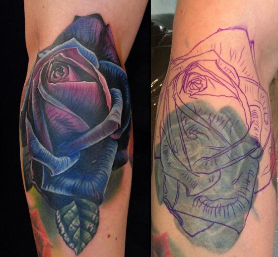 rose tattoo cover up