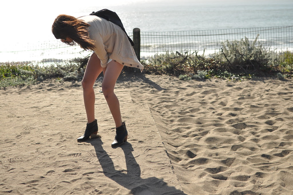 putting shoes on