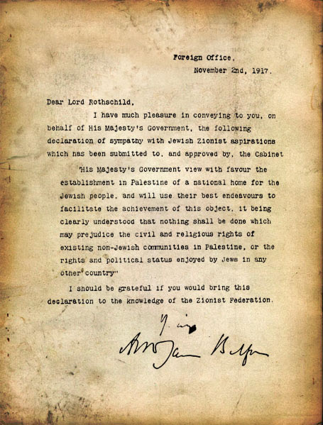 Balfour Declaration The Israel Forever Foundation