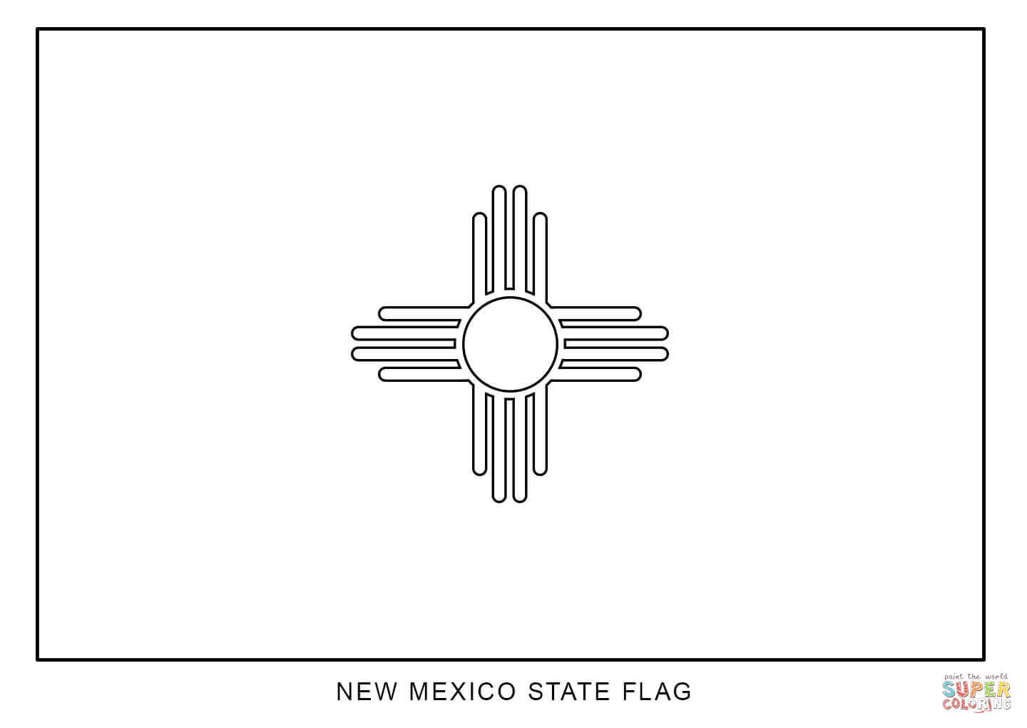 Download Flag of New Mexico coloring page | Free Printable Coloring Pages