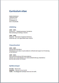 Cvplatsen Cv Mallar Cv Mallar Helt Gratis Ett Stort Utbud Av