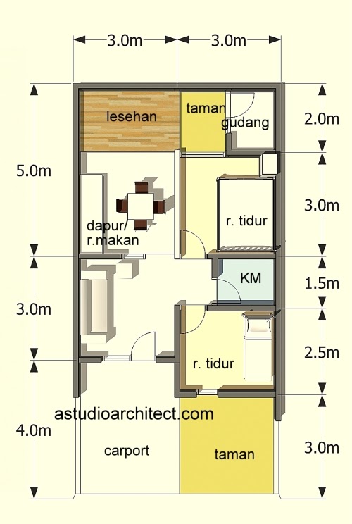 31+ Gambar Denah Rumah Minimalis 2 Lantai Luas Tanah 60m2, Info Baru!