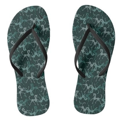 Tritty Foxtrotter Greens Flip Flops