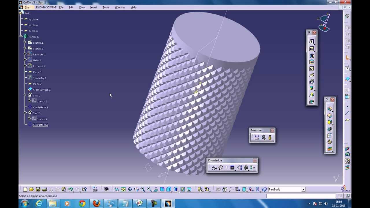 iso knurling standard Diamond V5 Machining Tutorials GSD Catia Create Operations
