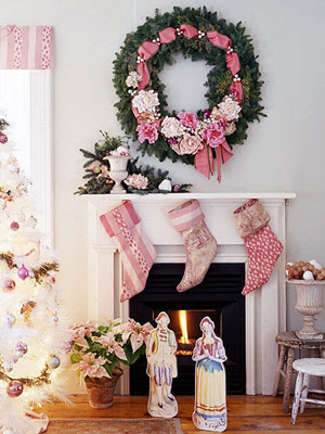 Wreath Over Fireplace