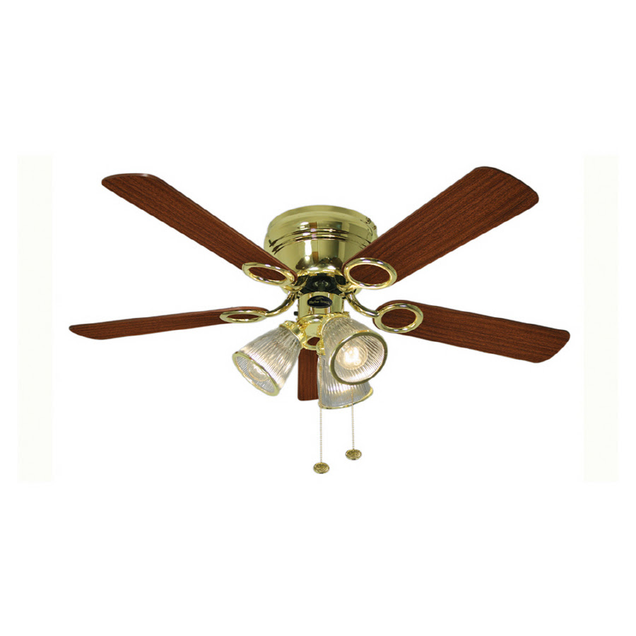 Shop Harbor Breeze 42" Cheshire Polished Brass Ceiling Fan ...